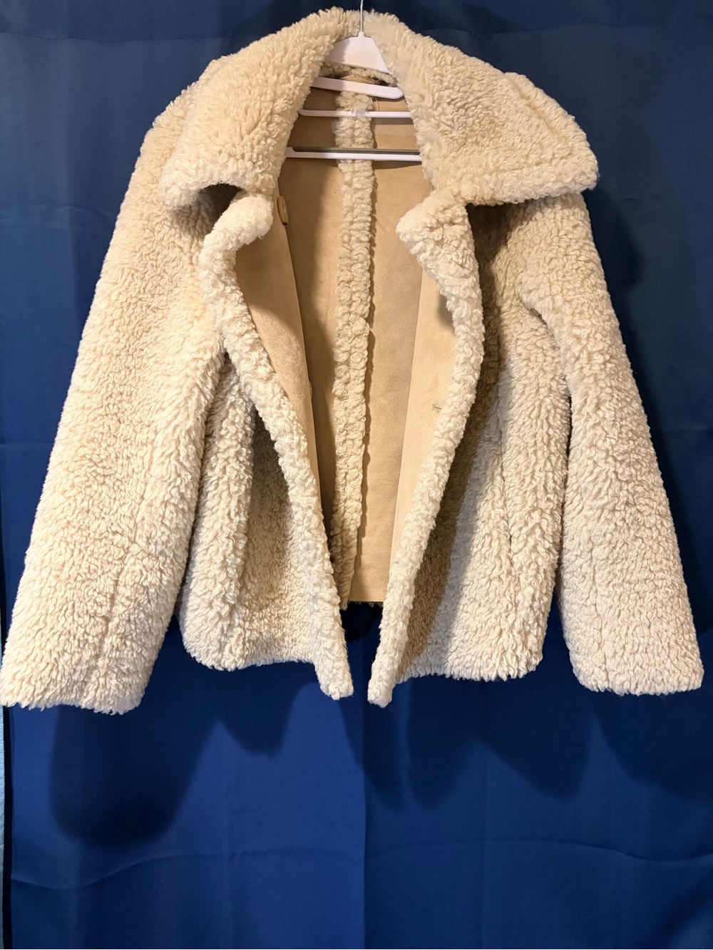 H&M Cream Teddy Sherpa Jacket